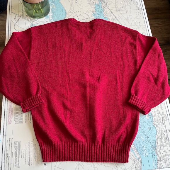 Vintage Red V Neck Pride Sweater - Picture 4 of 4